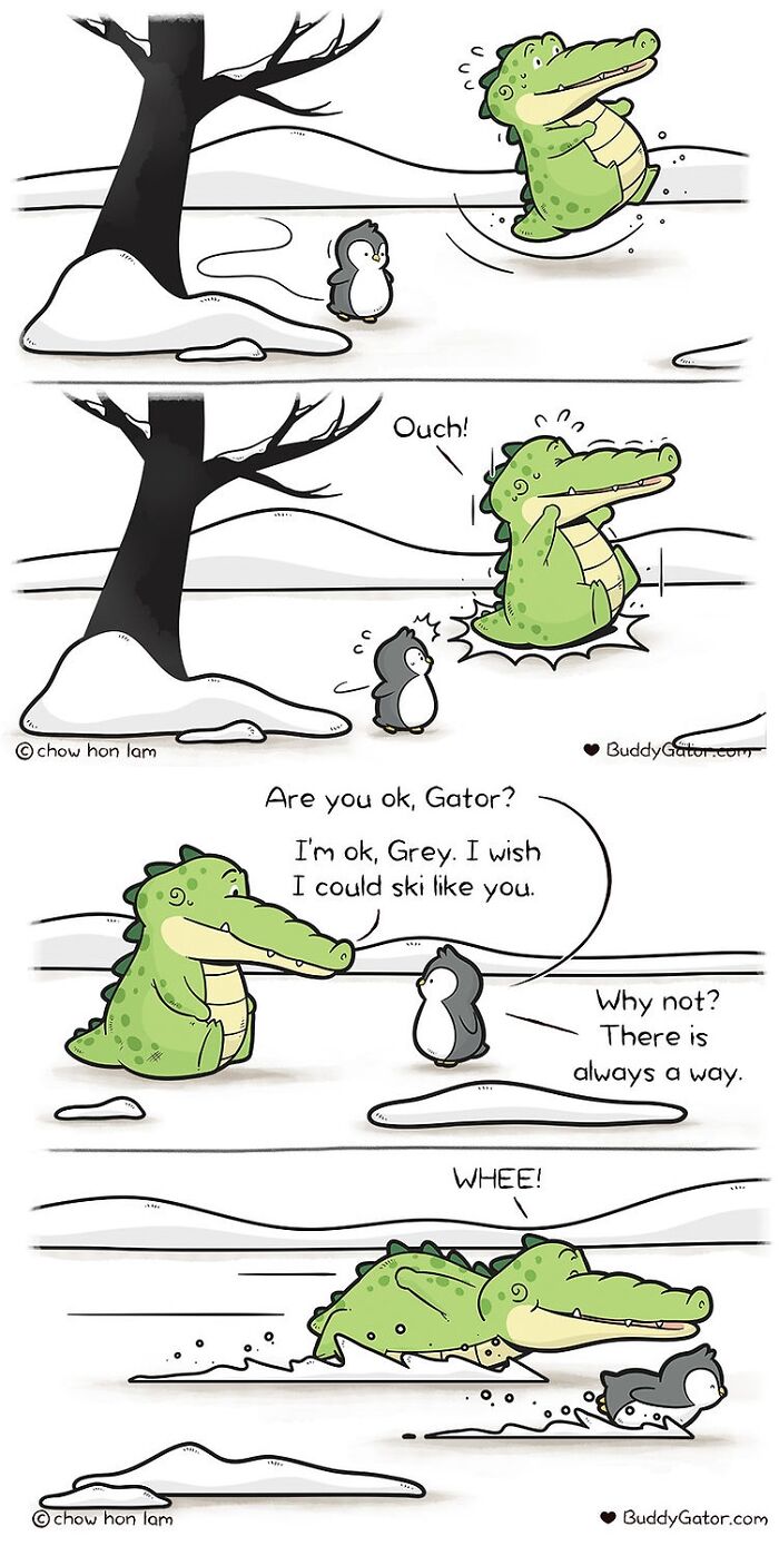 26 Charming Comics About The Fun Adventures Of A Friendly Alligator By Chow Hon Lam (New Pics)
