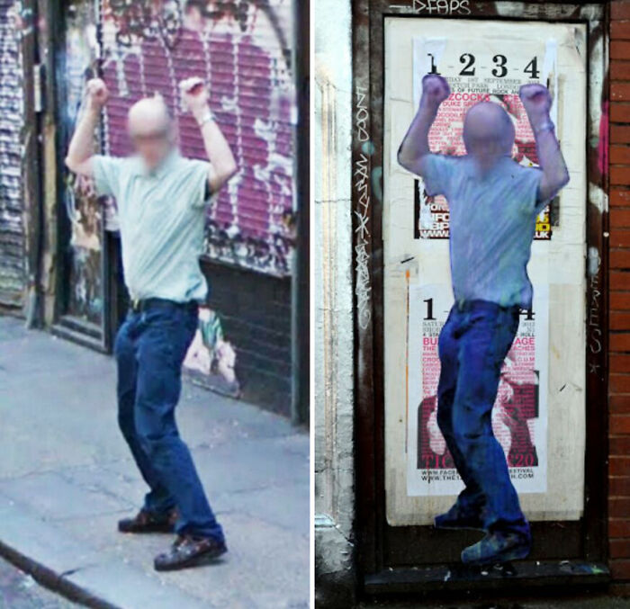 Artist Installs Life-Size Images Of Google Street View Captures At Their Original Locations (20 Pics)