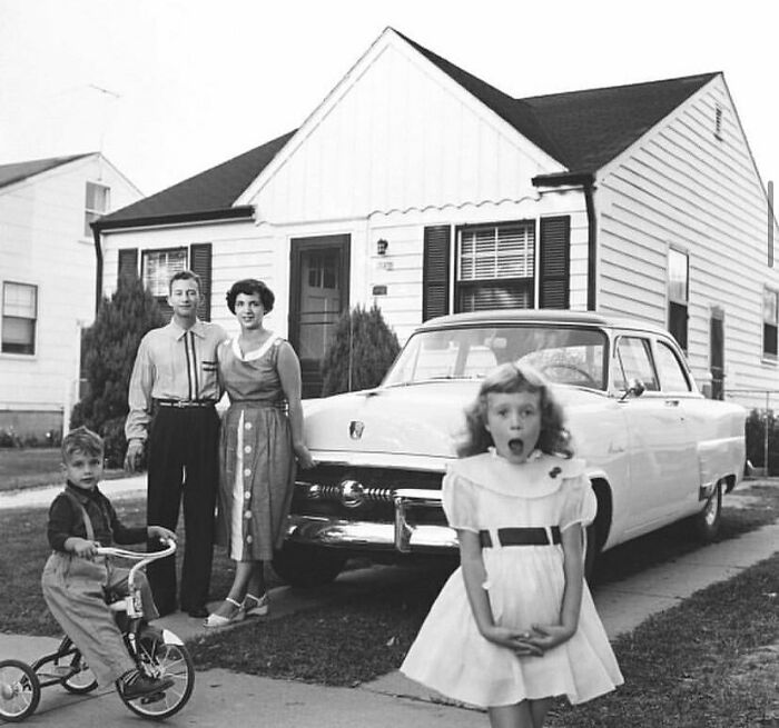 A Photo Of A Detroit Family Titled "Factory Hand At Ford" Which Was Taken By A Visitor From Japan, 1954
