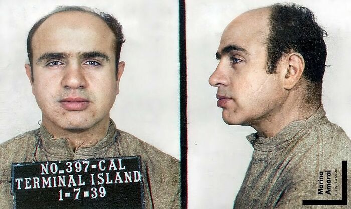 The Mugshot Of American Gangster Al Capone On The Day He Arrived At The Federal Correctional Institution On Terminal Island In California, 1939