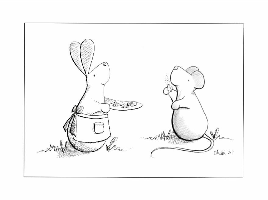 I Draw A Mouse And His Friends Traveling Through The World