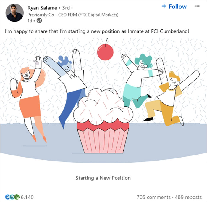 Former CEO Makes A &ldquo;Happy&rdquo; LinkedIn Update: &ldquo;I&rsquo;m Starting A New Position As Inmate&rdquo;