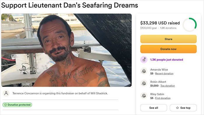 Viral Lieutenant Dan Stays On His Boat During Hurricane Milton: &ldquo;Safest Place In The World&rdquo;