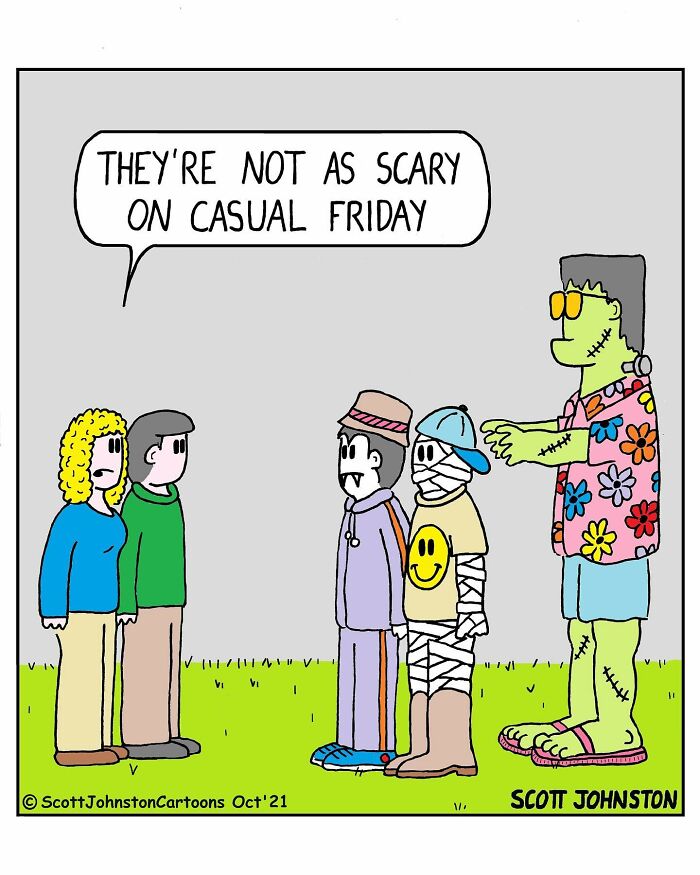 Humorous Single-Panel Comics By Scott Johnston