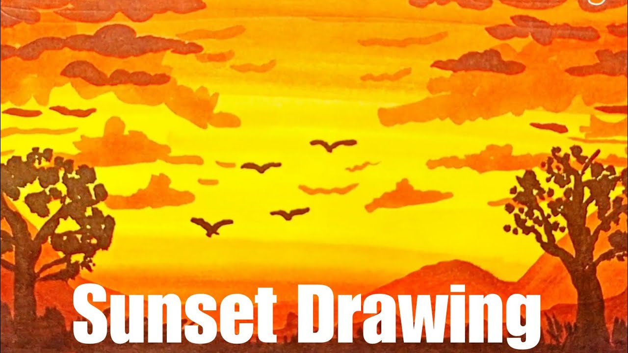 How To Draw Sunset Using Alcohol Markers