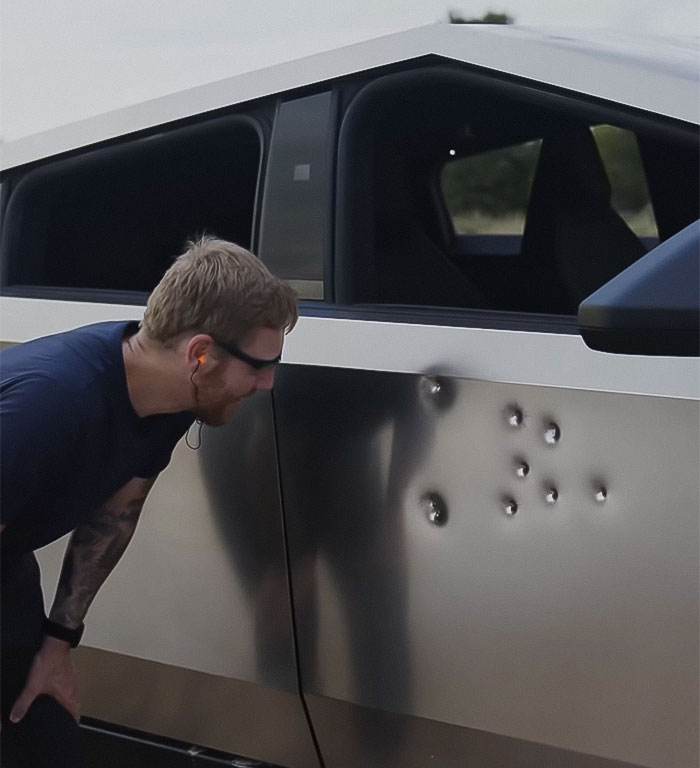 Man Fires Bullets Into His Cybertruck To Test If Elon Musk's Bulletproof Claims Are Real