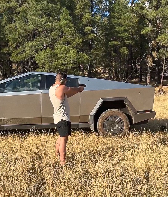 Man Fires Bullets Into His Cybertruck To Test If Elon Musk's Bulletproof Claims Are Real