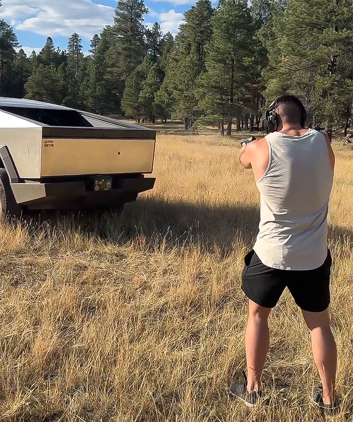 Man Fires Bullets Into His Cybertruck To Test If Elon Musk's Bulletproof Claims Are Real