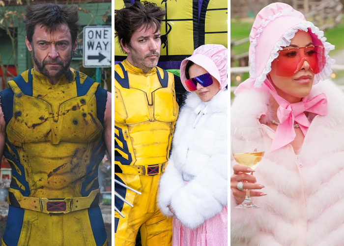 Zooey Deschanel And Jonathan Scott as Wolverine and Angie Katsanevas
