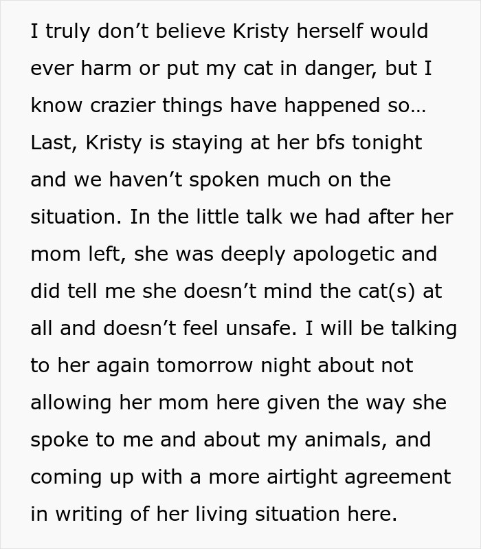 Mom Demands Woman Get Rid Of Her Own Cat Because Of Pregnant Daughter, Gets Banned From House