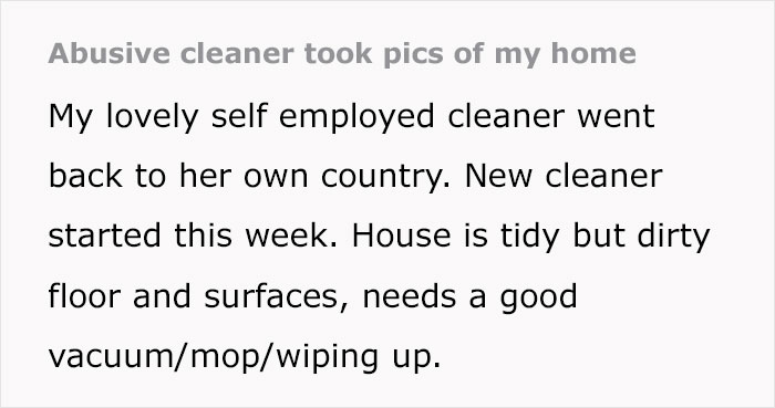 Cleaning Company Calls Woman's House Disgusting, She Feels It's Unwarranted But Netizens Disagree Cleaning Company Calls Woman's House Disgusting, She Feels It's Unwarranted But Netizens Disagree