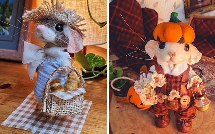 Artist Creates Adorable Felted Wool Mice Dressed In Whimsical Outfits (20 Pics)