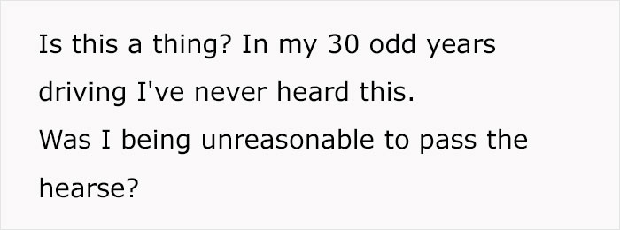 Oblivious Driver Asks If You Can Overtake Hearse, Sparks An Intense Debate Online