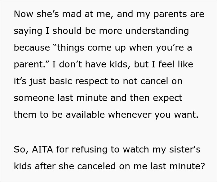 Uncle Changes All His Plans To Babysit Sister's Kids, Refuses To Help Ever Again After She Cancels Uncle Changes All His Plans To Babysit Sister's Kids, Refuses To Help Ever Again After She Cancels