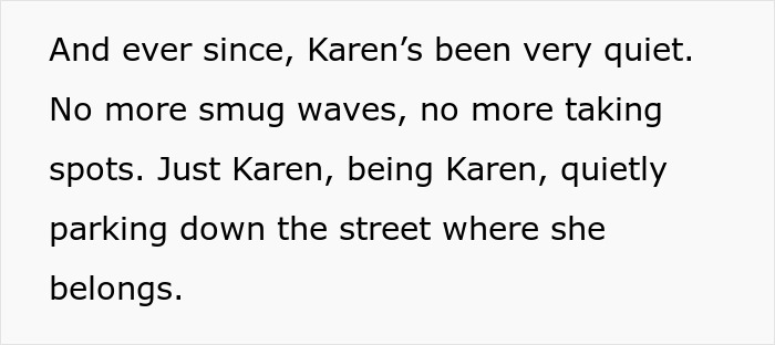 “Karen Tried to Steal My Parking Spot, So I Made Sure She Never Got Another One Again” “Karen Tried to Steal My Parking Spot, So I Made Sure She Never Got Another One Again”