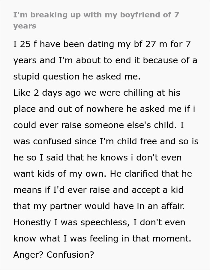 Man Confesses To Having Affair Baby, Asks GF To Help Raise It, She Leaves And Doesn&rsquo;t Look Back