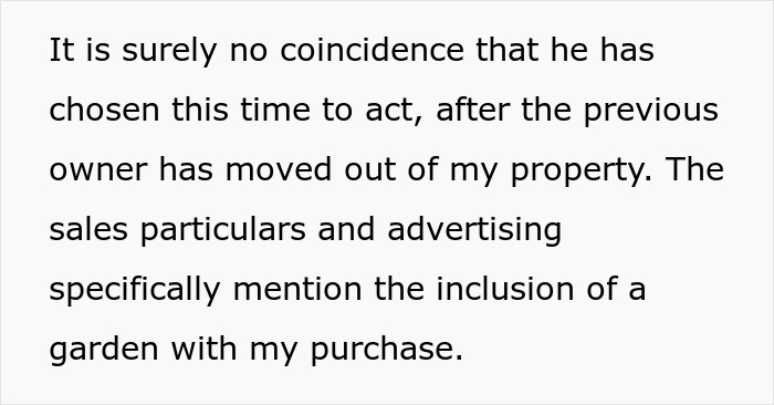 &ldquo;I&rsquo;ve Just Purchased A Maisonette, Neighbor Believes My Entire Garden Belongs To Him&rdquo;