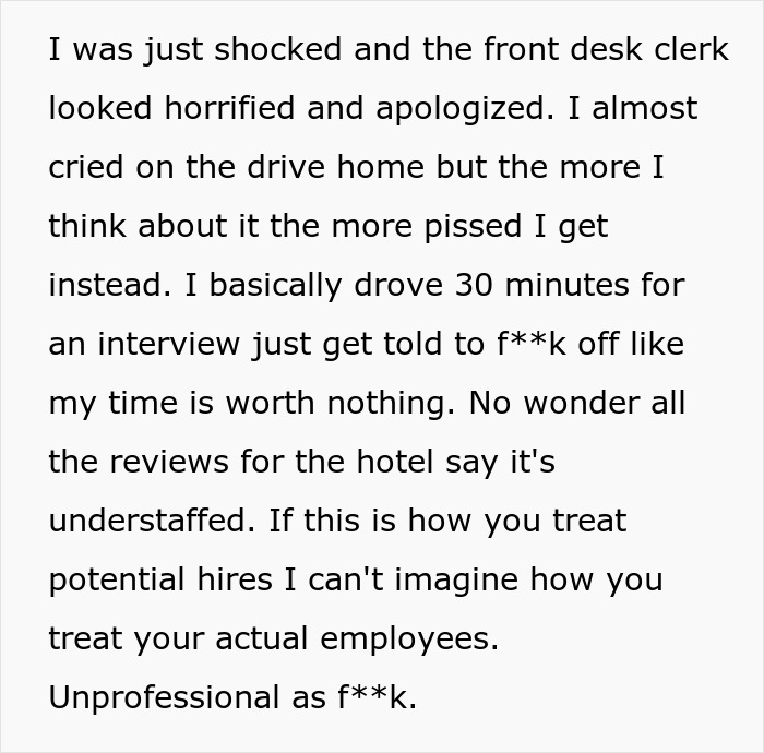 &ldquo;I Was Shocked&rdquo;: Person Arrives For A Job Interview At Hotel, Doesn&rsquo;t Even Get Past The Lobby
