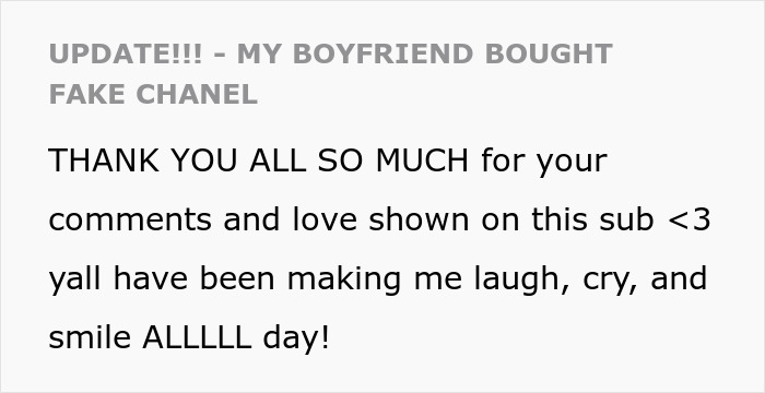 Woman Suspects Her BF Gifted Her A Fake Chanel Bag, Turns Out It’s True And He Did It Purposefully Woman Suspects Her BF Gifted Her A Fake Chanel Bag, Turns Out It’s True And He Did It Purposefully