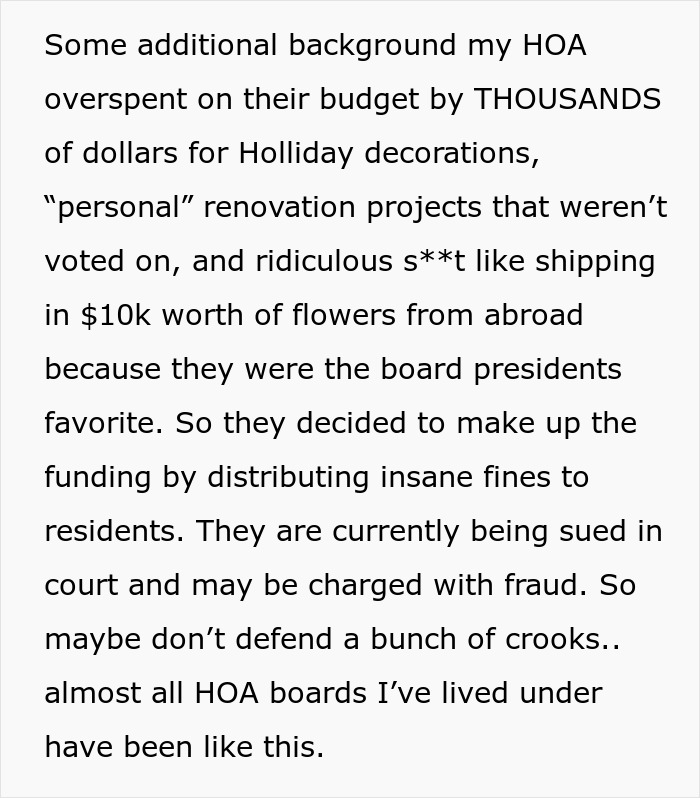 HOA Fine Guy $1,500 For A Piece Of Wood, His Revenge Makes Them Spend Way More