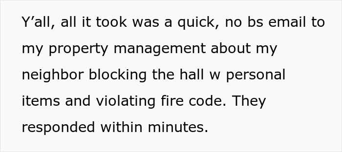 Guy Sick Of Lady's Bike Blocking Hall, Gets It Removed By Property Management As She Won't Listen Guy Sick Of Lady's Bike Blocking Hall, Gets It Removed By Property Management As She Won't Listen