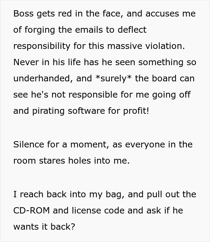 Worker Gets Blamed For Piracy After Company Audit, Pulls Out Proof It Was On The Boss&rsquo;s Orders
