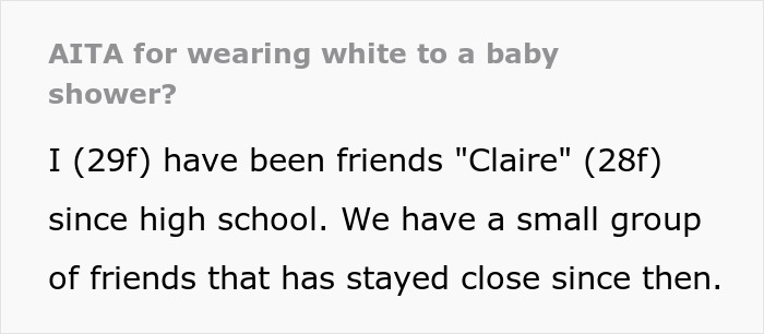 Woman Confused About Why The Dress She Wore To A Friend’s Baby Shower Was Inappropriate Woman Confused About Why The Dress She Wore To A Friend’s Baby Shower Was Inappropriate