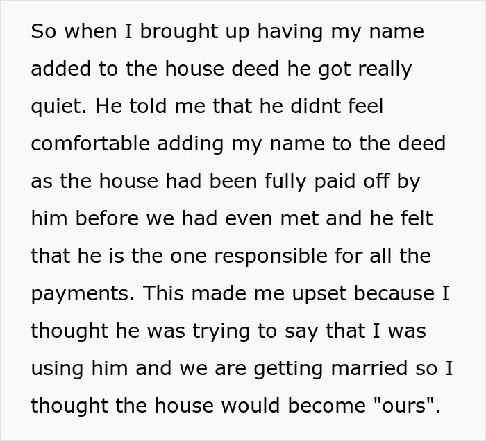 Woman Doesn&rsquo;t Understand Why Fianc&eacute; Won&rsquo;t Put Her On House Deed, Gets A Reality Check Online