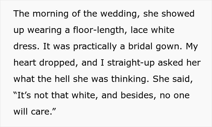 “To Test Me In The Worst Way Possible”: Bride Kicks Sister Out Of Her Wedding Over Her Dress “To Test Me In The Worst Way Possible”: Bride Kicks Sister Out Of Her Wedding Over Her Dress