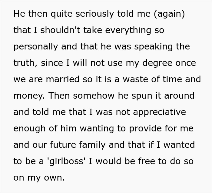 Woman Vents About Fiancé’s Rant About Her Education, Gets A Reality Check About This Relationship Woman Vents About Fiancé’s Rant About Her Education, Gets A Reality Check About This Relationship