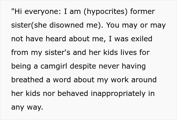 Woman Disowned By Sister For Being In The Adult Industry Exacts Petty Revenge Woman Disowned By Sister For Being In The Adult Industry Exacts Petty Revenge