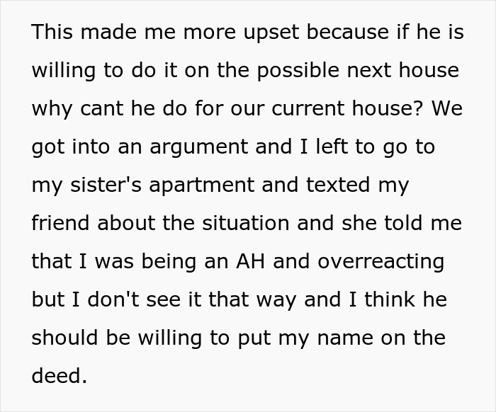 Woman Doesn&rsquo;t Understand Why Fianc&eacute; Won&rsquo;t Put Her On House Deed, Gets A Reality Check Online