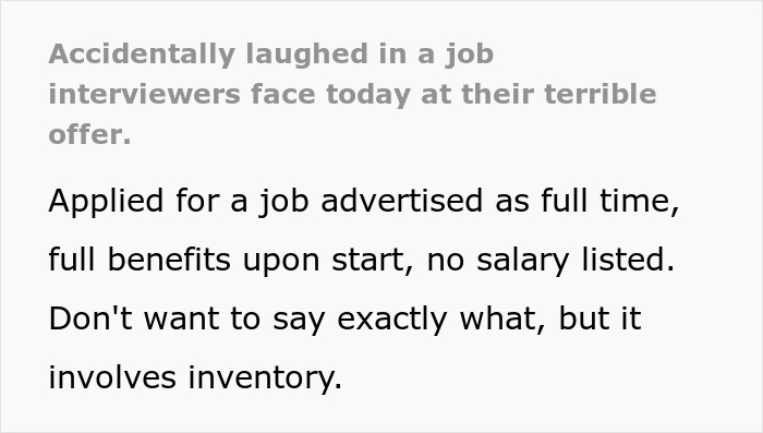 Applicant Has Zero Tolerance For Ridiculous Job Offer, Ends Call After Hearing "Benefits" Applicant Has Zero Tolerance For Ridiculous Job Offer, Ends Call After Hearing "Benefits"