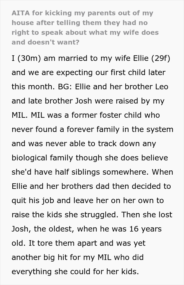 Man&rsquo;s Parents Blast His MIL For Lack Of Support Despite Her Difficult Past, He Shows Them The Door