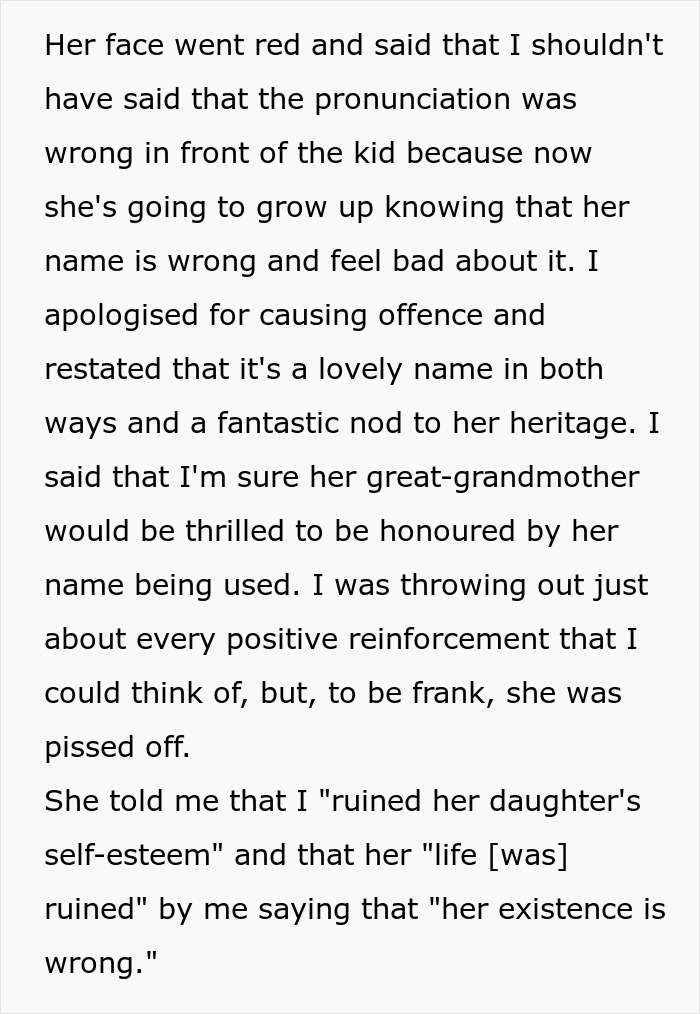 Mom Is Corrected On How To Pronounce Her Daughter's Name, Tells Person They Ruined Her Life Mom Is Corrected On How To Pronounce Her Daughter's Name, Tells Person They Ruined Her Life