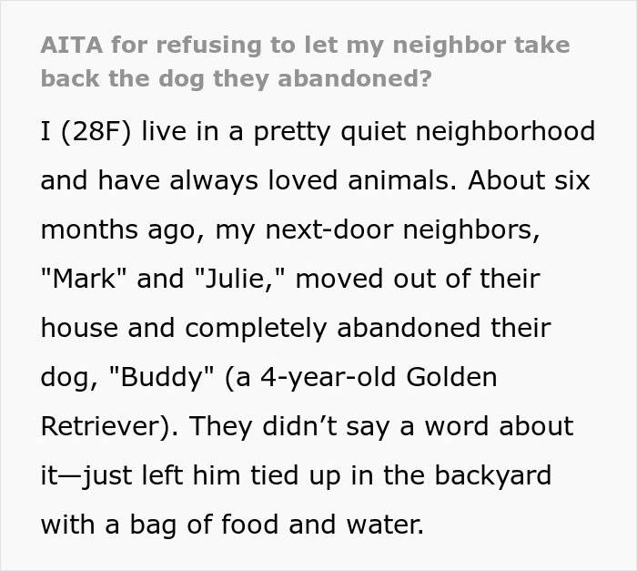 “Ignored All My Calls And Texts”: Neighbors Move Out, Leaving Their Dog Behind, Now Want Him Back “Ignored All My Calls And Texts”: Neighbors Move Out, Leaving Their Dog Behind, Now Want Him Back