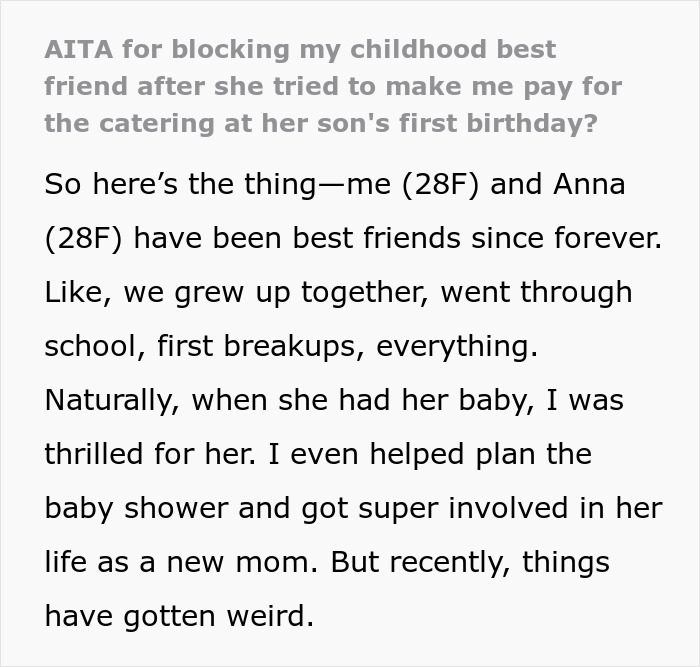 Mom Ruins Friendship With BFF After Expecting Her To Pay Hundreds For Catering At Son’s B-Day Mom Ruins Friendship With BFF After Expecting Her To Pay Hundreds For Catering At Son’s B-Day