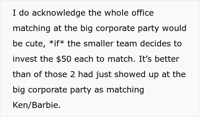 “AITA For Telling My Husband He Shouldn’t Do Matching Ken/Barbie Costumes With His Female Coworker?” “AITA For Telling My Husband He Shouldn’t Do Matching Ken/Barbie Costumes With His Female Coworker?”