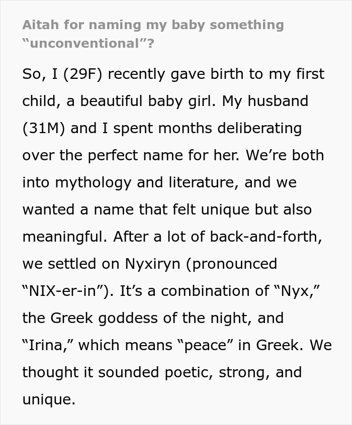 Mom Gets A Reality Check About Her &ldquo;Unique&rdquo; Baby Name After Aunt Bursts Out Laughing