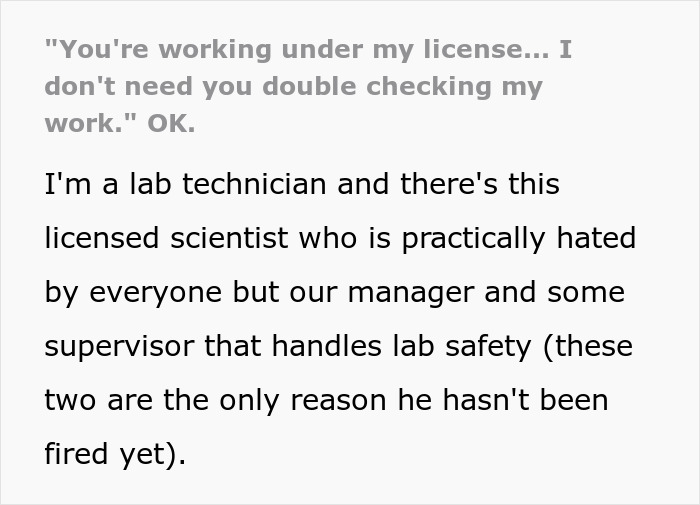 Arrogant Scientist Dismisses Lab Technician&rsquo;s Warnings, Makes A Fool Of Himself