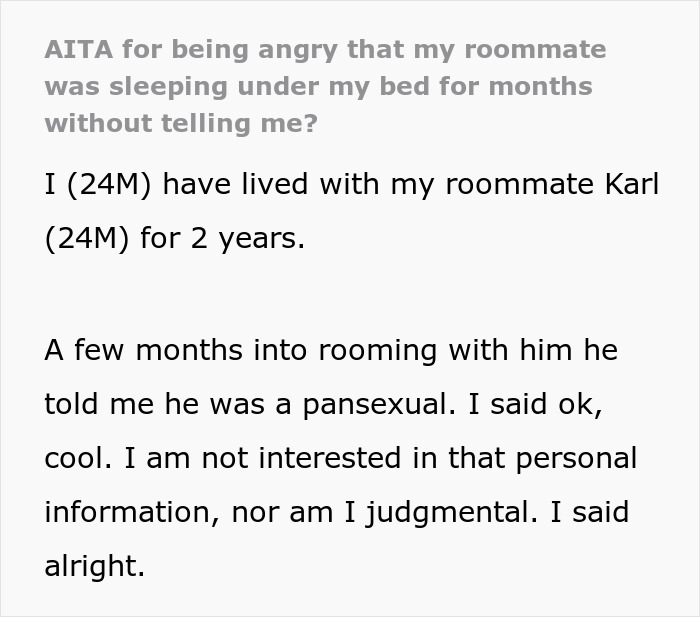 Terrifying Roommate Hid Under Man&rsquo;s Bed For Months, When Caught, He Tries To Play The Victim