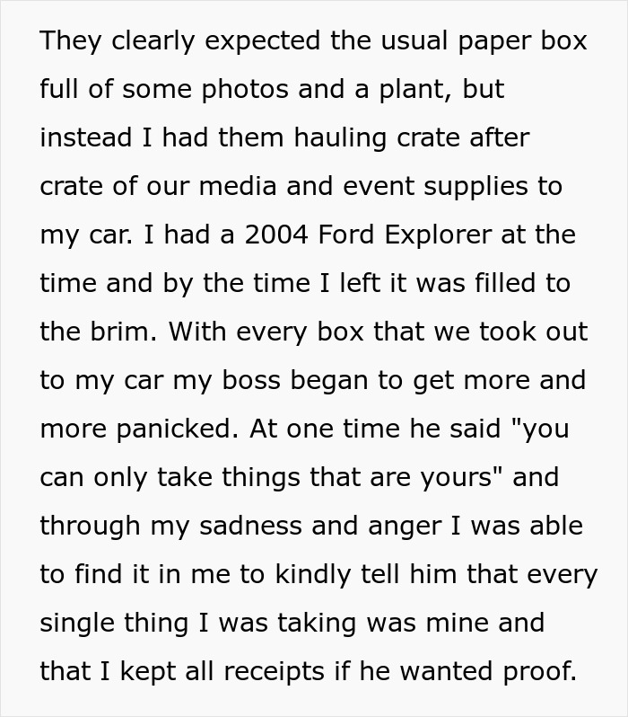 &ldquo;Only Take Things That Are Yours&rdquo;: Fired Worker Does As Told, Cripples Company Into Bankruptcy