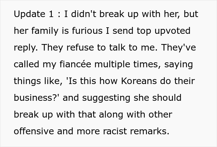 Text description about conflict over fiancée's family low tipping habits. Text description about conflict over fiancée's family low tipping habits.