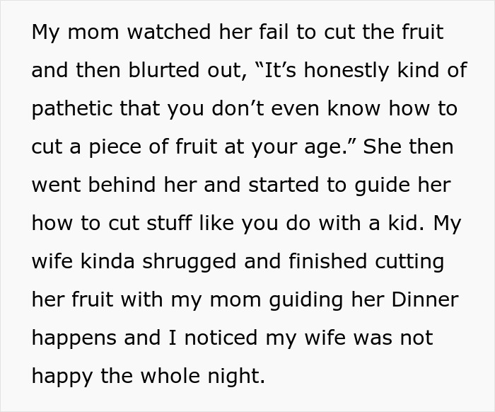 Woman Doesn't Even Know How To Cut Fruit, MIL Calls Her Pathetic Woman Doesn't Even Know How To Cut Fruit, MIL Calls Her Pathetic