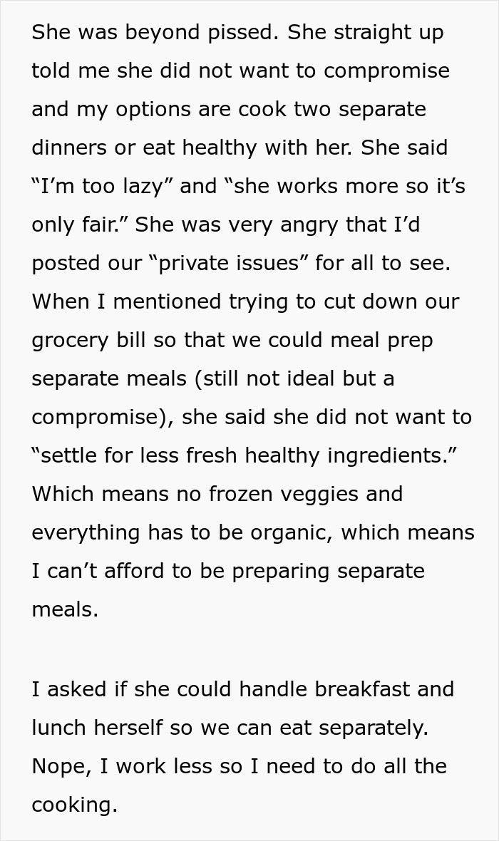 GF&rsquo;s Restrictive Food Preferences Make BF Lose All Patience With Her, He Asks For Advice