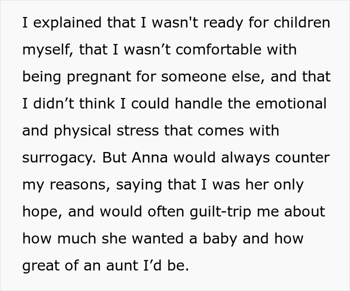 Woman Wants To Avoid Surrogacy, Tells Sister She’s Infertile, Sister Explodes When Truth Comes Out Woman Wants To Avoid Surrogacy, Tells Sister She’s Infertile, Sister Explodes When Truth Comes Out
