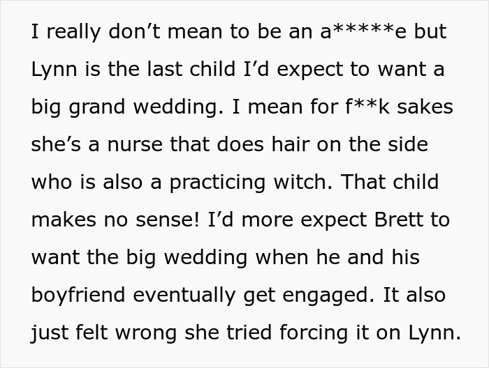 Woman Tries To Force Her "Wild Child" To Have A Classic Wedding, In Tears After Elopement Woman Tries To Force Her "Wild Child" To Have A Classic Wedding, In Tears After Elopement