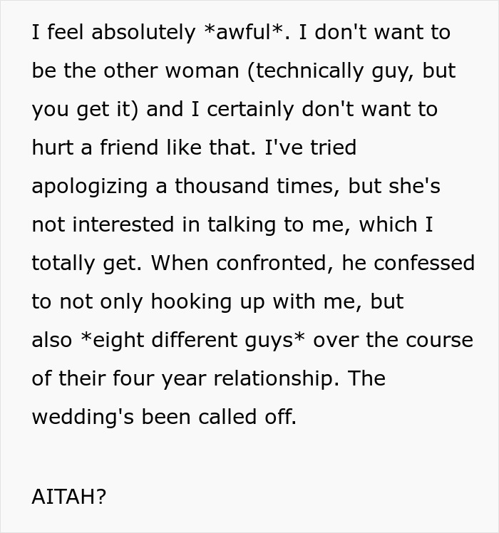 Text about accidental affair revelation at pre-wedding party and its consequences. Text about accidental affair revelation at pre-wedding party and its consequences.