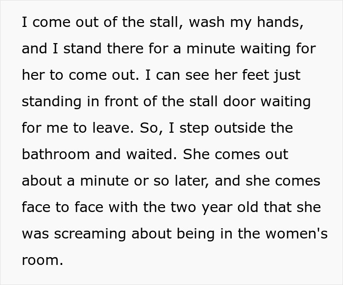 Raging Woman Demands Two-Year-Old &ldquo;Man&rdquo; Be Thrown Out Of Bathroom, Regrets It