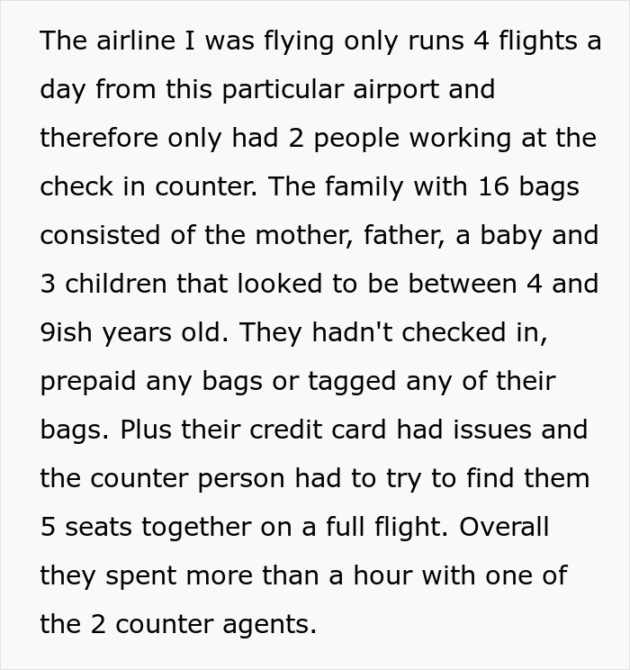 Chaos Ensues At Airport After Entitled Family Check In 16 Bags: "Walked Away In Tears"